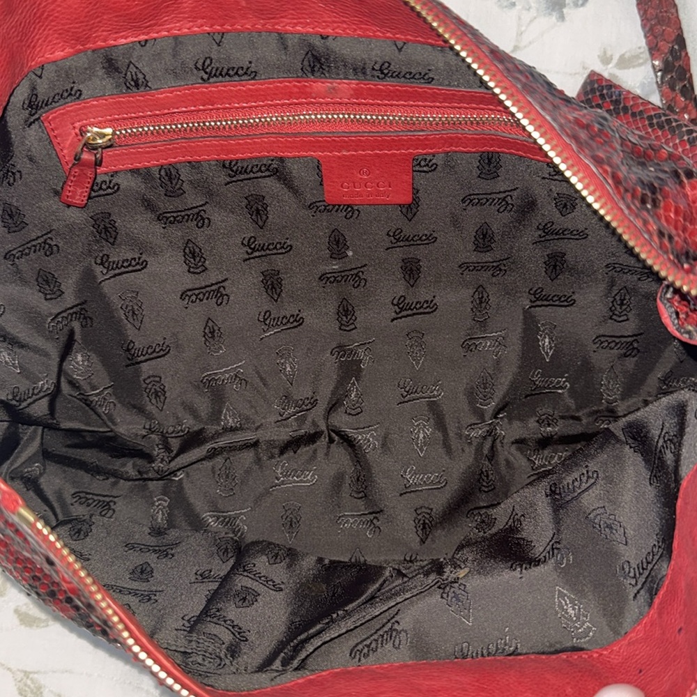Authentic Gucci Red Python Bag - image 4